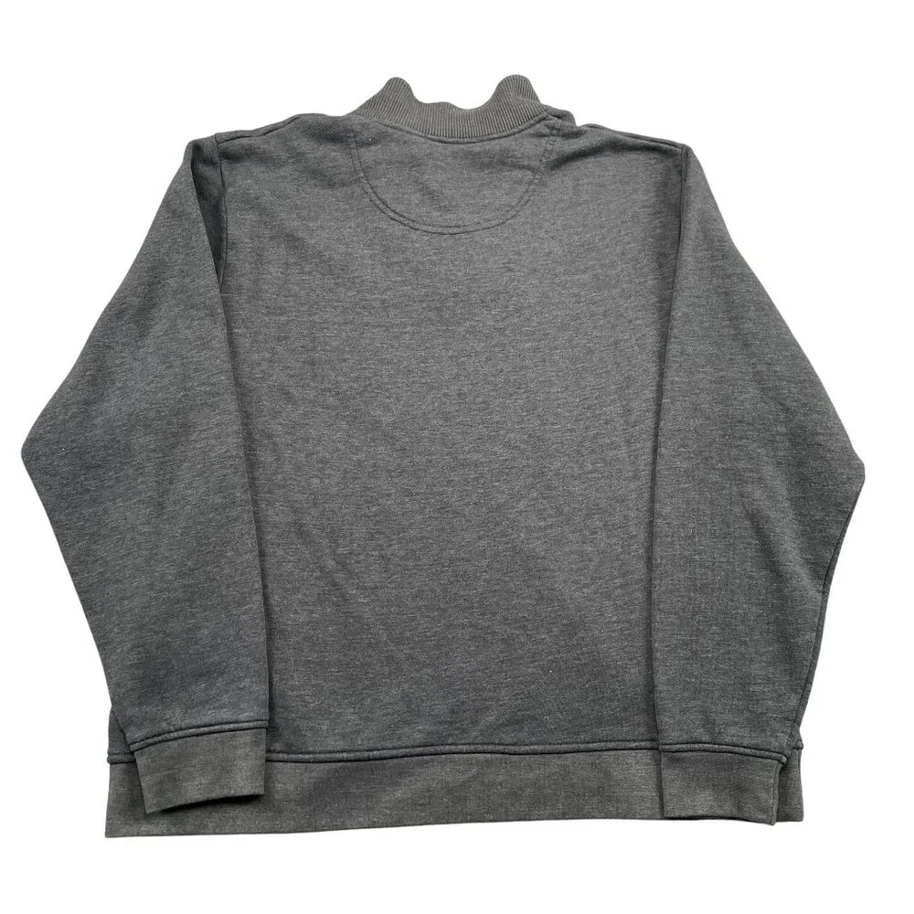 Orvis Sweater Mens XXL Grey 1/4‎ Snap Button Pullover Winter